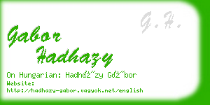 gabor hadhazy business card